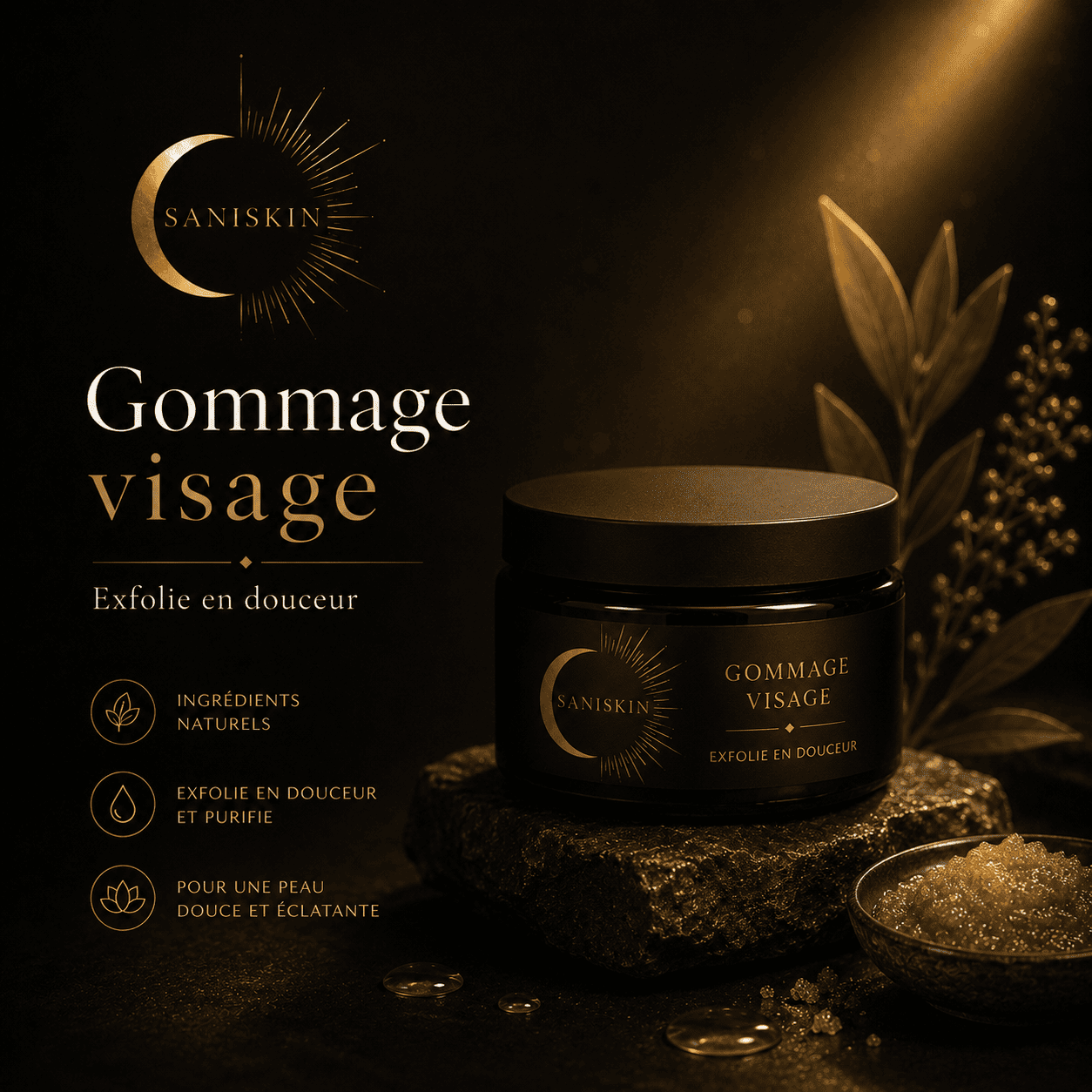 SaniSkin Gommage Visage - cosmtique bio Maroc